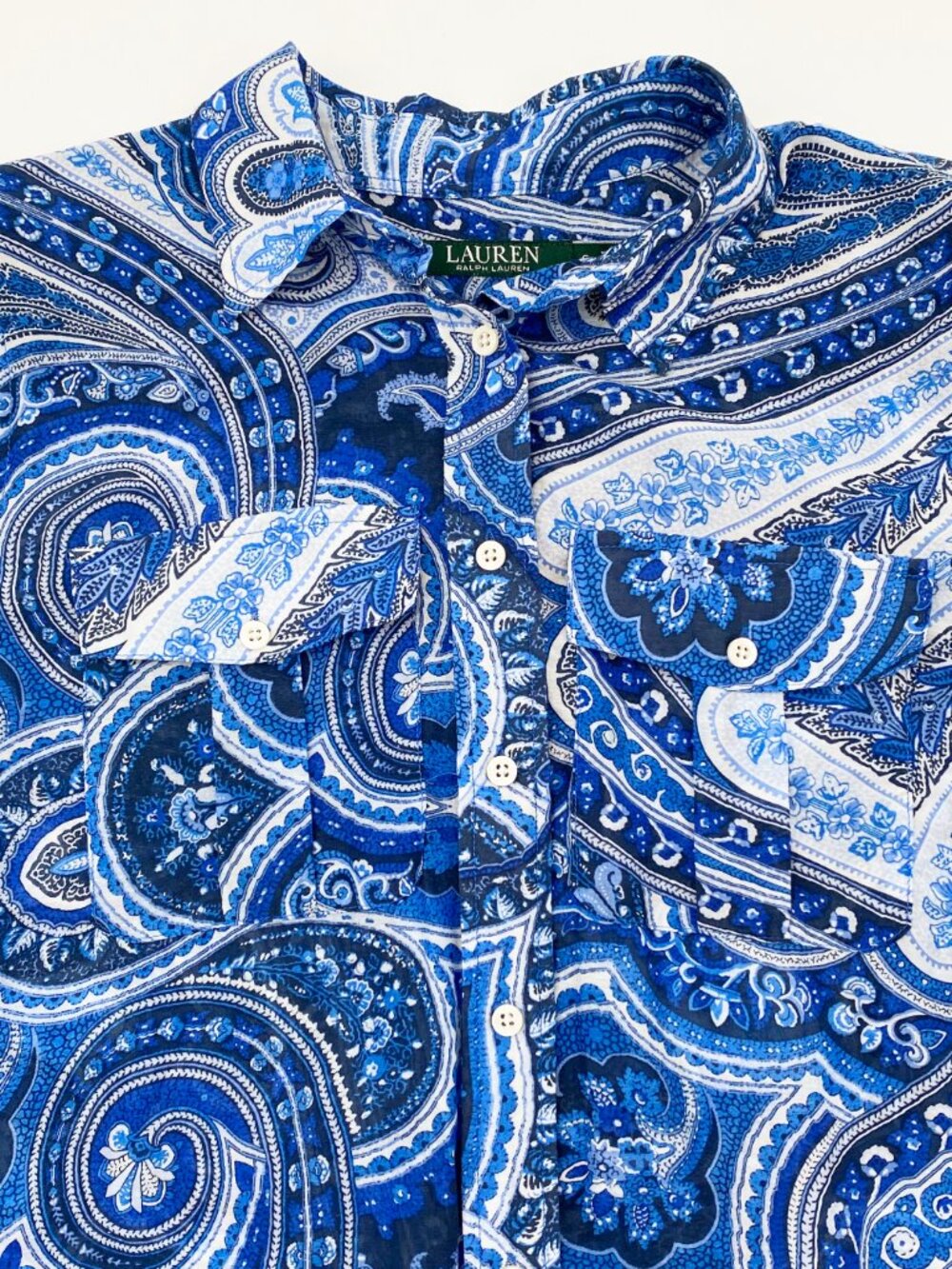 LAUREN Ralph Lauren | Paisley Lightweight Buttondown | EXCELLENT! - Picture 3 of 10